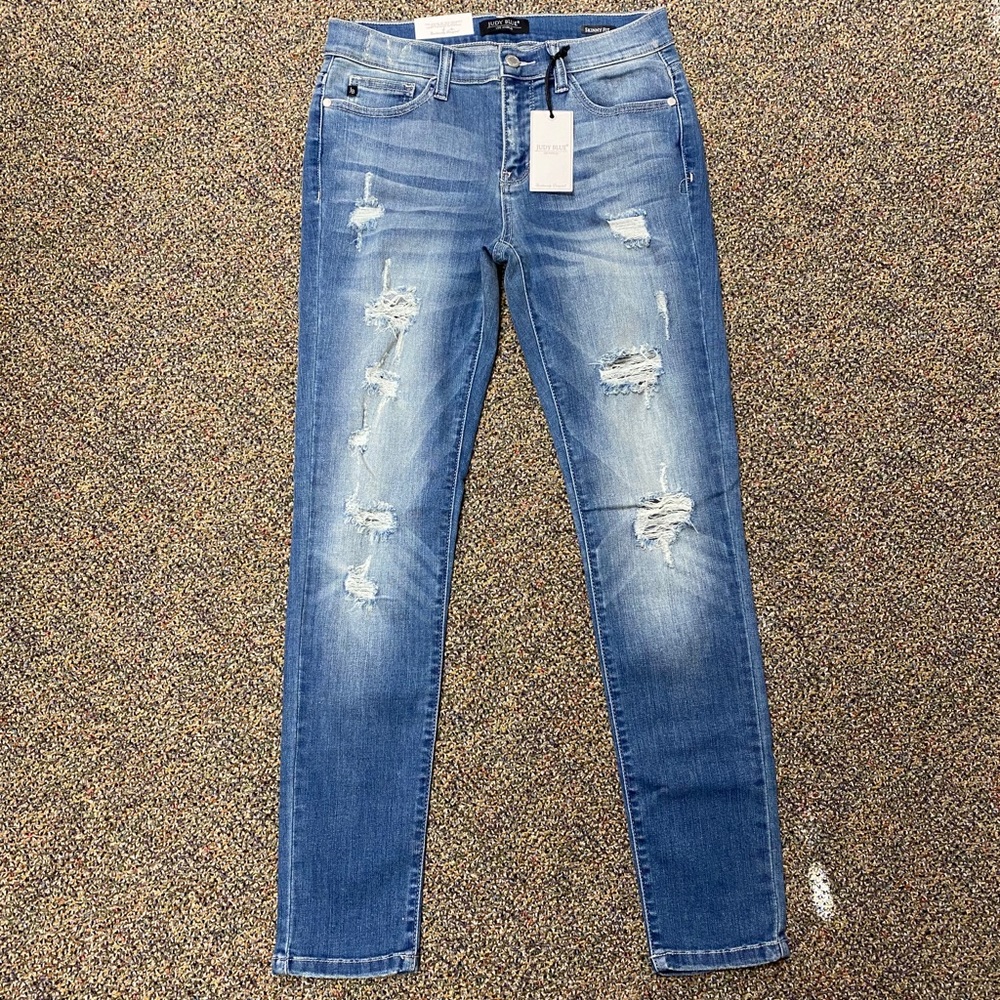 Judy Blue 9/29 Skinny Fit distressed jeans NEW